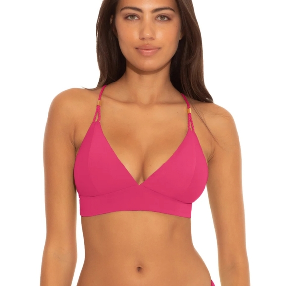 NWOT Becca Reversible Banded Halter Bikini Top - Picture 3 of 7